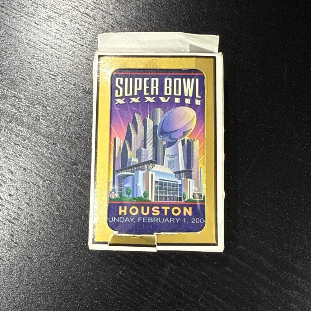 Super Bowl XXXVIII Playing Cards - Unused 2004 (Patriots Vs Panthers)
